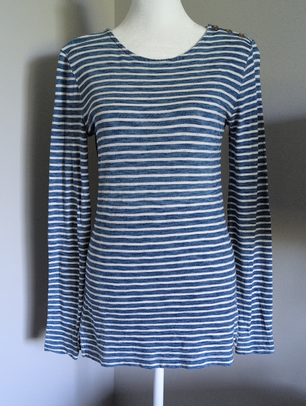 J. CREW Painters Tee Long Sleeved Striped Top | Small